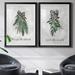 The Holiday Aisle® Sprig of Christmas Time - 2 Piece Painting Print Set Paper, Solid Wood in Gray/Green | 36.5 H x 53 W x 1.5 D in | Wayfair