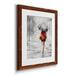 Mercer41 City Shopping IV - Picture Frame Painting Print on Paper in Gray/Red | 20 H x 17 W x 1.5 D in | Wayfair 58F6780139C44532B5AE5A4B7DA5757D