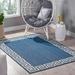 Blue/White 63 x 0.16 in Area Rug - Canora Grey Geometric Blue/Ivory Area Rug Polypropylene | 63 W x 0.16 D in | Wayfair