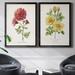 Red Barrel Studio® Botanical III - 2 Piece Graphic Art Print Set Canvas, Solid Wood in Green/Red/Yellow | 26.5 H x 73 W x 1.5 D in | Wayfair