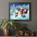 The Holiday Aisle® North Pole - Picture Frame Painting Print on Canvas Canvas, Solid Wood in Blue/Green/Red | 24 H x 18 W x 1.5 D in | Wayfair