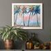 Bay Isle Home™ Color Pop Palms - Picture Frame Painting Print on Canvas Canvas, Solid Wood in Blue/Pink/Red | 17 H x 20 W in | Wayfair