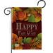 Winston Porter Dovefield Happy Fall Y All 2-Sided Polyester 19 x 13 in. Garden Flag in Brown/Red | 18.5 H x 13 W in | Wayfair