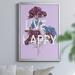 Winston Porter Live Happy by J Paul - Picture Frame Textual Art Print on Canvas Canvas, in Blue/Indigo/Pink | 42.5 H x 30.5 W x 1.5 D in | Wayfair