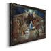 The Holiday Aisle® The Nativity - Painting Print on Canvas, Solid Wood in Blue/Brown | 20 H x 17 W x 1.5 D in | Wayfair