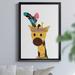 Three Posts™ Baby & Kids Emilio Giraffe Framed Art Canvas in Brown | 22.5 H x 30.5 W x 1.5 D in | Wayfair 64FCB3FB11ED47F9A1372376184B1EF7