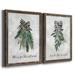 The Holiday Aisle® Sprig of Christmas Time - 2 Piece Picture Frame Graphic Art Print Set Canvas, in White | 24 H x 36 W x 1.5 D in | Wayfair