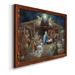 The Holiday Aisle® The Nativity - Painting Print on Canvas Canvas, Solid Wood in Blue/Brown | 31.5 H x 23.5 W x 1.5 D in | Wayfair