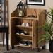 Latitude Run® 2 Door Entryway 8 Pair Shoe Storage Cabinet Manufactured Wood in Brown | 30.5 H x 23.6 W x 11.8 D in | Wayfair