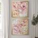 House of Hampton® Contemporary Peonies I - 2 Piece Picture Frame Painting Print Set on Canvas Canvas, in Pink | 34.5 H x 69 W x 1.5 D in | Wayfair