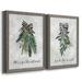 The Holiday Aisle® Sprig of Christmas Time - 2 Piece Picture Frame Graphic Art Print Set Canvas, in White | 24 H x 36 W x 1.5 D in | Wayfair