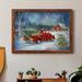The Holiday Aisle® Christmas Delivery - Picture Frame Painting Print on Canvas Canvas, in Blue/Green/Red | 37.5 H x 27.5 W x 1.5 D in | Wayfair
