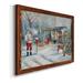 The Holiday Aisle® Santa's Hideaway-Premium Framed Canvas - Ready To Hang Canvas, Solid Wood in Gray/Red/White | 24 H x 18 W x 1.5 D in | Wayfair