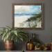 Highland Dunes Oak Island Sunrise - Painting Print on Canvas, Solid Wood in Blue/Green/White | 20 H x 17 W x 1.5 D in | Wayfair