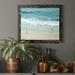 Highland Dunes Paradise Beach - Graphic Art Print on Canvas, Solid Wood in Blue/White | 20 H x 17 W x 1.5 D in | Wayfair