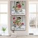 The Holiday Aisle® Winter Wishes Snowman - 2 Piece Wrapped Canvas Print Set Metal in Brown/Red/White | 40 H x 80 W x 1 D in | Wayfair