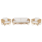 Gartenmöbel Set Beige natüriches Rattan Baumwolle mit Kissen 4-Sitzer Terrasse Garten Outdoor Modern