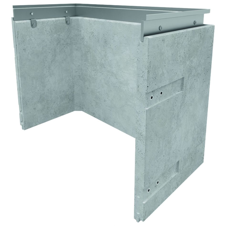 ACO Stahlaufsatz verzinkt Silber für Betonlichtschacht, 1000x2520 mm, 50 mm Image