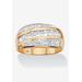 Men's Big & Tall Men's Yellow Gold over Sterling Silver Square Cut Ring Cubic Zirconia (1.32 cttw) by PalmBeach Jewelry in Cubic Zirconia (Size 13)