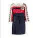 Gucci Dresses | Gucci Embroidered Gg Logo Patch Striped Lace Dress | Color: Blue/Red | Size: M