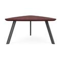 Lesro Willow Lounge Reception Conversational Table Steel Legs High Pressure Laminate Top Wood/Metal in Gray/Black/Brown | Wayfair WL0536.SCH.TCY