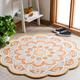 White 36 x 0.5 in Indoor Area Rug - Bungalow Rose Mallon Hand Hooked Wool Orange Area Rug Wool | 36 W x 0.5 D in | Wayfair