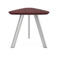 Lesro Willow Lounge Reception End Table Steel Legs High Pressure Laminate Top Wood in Gray/Black/Brown | 20 H x 20 W x 20 D in | Wayfair