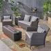 Winston Porter Bellinggrath Outdoor 5 Piece Rattan Sofa Seating Group w/ Cushions Synthetic Wicker/All - Weather Wicker/Wicker/Rattan | Wayfair