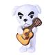 Simba 109231007 - Animal Crossing KK Slider, 40cm Plüschtier, New Horizons, Nintendo, Plüschfigur für Kinder ab den ersten Lebensmonaten