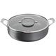 Tefal Jamie Oliver Cook's Classics All in One Pan, Non-Stick, Oven-Safe, Induction, Glass Lid, Riveted Handle, Hard Anodised Aluminium, Black, 30 cm Shallow Pan + Lid