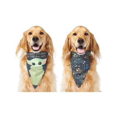 "STAR WARS THE MANDALORIAN GROGU "Cutest Bounty" Reversible Dog & Cat Bandana, Medium/Large"