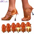 Chaussures de danse à talons hauts pour femmes chaussures de tango salle de Rh latin salsa