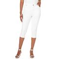 Plus Size Women's Invisible Stretch® Contour Capri Jean by Denim 24/7 in White Denim (Size 30 W)