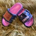 Levi's Shoes | Customized Girls Slides | Color: Blue/Pink | Size: 13g