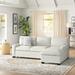 White Sectional - Sand & Stable™ Yates 3 - Piece Upholstered Pull Out Sectional Sleeper Sofa w/ Storage Chaise | 34.6 H x 89 W x 55.5 D in | Wayfair