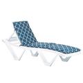 Harbour Housewares 1x Navy Moroccan 180cm x 50cm Sun Lounger Cushion - Replacement Outdoor Garden Patio Sunbed Chair Pad - Master Range Cushion Only