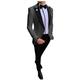 Men's 2 PC One Button Suit Regular Fit Notch Lapel Business Suit Jacket Pants Wedding Tuxedos Prom Party Suits Grey 38 Chest / 32 Waist