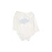 Silkberry Baby Long Sleeve Onesie: Ivory Graphic Bottoms - Size 3-6 Month
