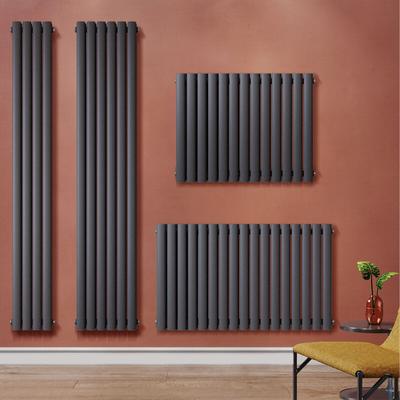 Design Röhrenheizkörper Anthrazit Heizkörper Paneelheizkörper Wandheizung 600x770mm Doppellagig Image
