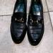 Gucci Shoes | *Gucci Leather Monogram Shoes | Color: Black/Silver | Size: 40c