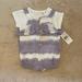 Jessica Simpson Bottoms | Jessica Simpson Baby Girls Romper Size 3-6 Months | Color: Purple/White | Size: 3-6mb