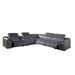 Gray Reclining Sectional - Orren Ellis Losurdo Italian Leather Power Reclining U Shaped Six Piece Corner Sectional w/ Console | Wayfair