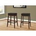 Red Barrel Studio® Rylan Bar Stool, Counter Height, Saddle Seat, Kitchen, Wood, Pu Leather Look Wood/Upholstered/Leather in Black | Wayfair