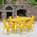 17 Stories Kingwai 6 - Person Dining Set Metal in Yellow | Wayfair STSS6819 43608952