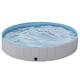 costoffs Foldable PVC Dog Pool Paddling Pool Pet Swimming Pool for Puppy Dog Bath Tub Indoor Outdoor 4 Colors M/L/XL/XXL (Gray, XXL (160 x 30 cm))
