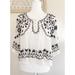 Free People Tops | Free People Sheer White Embroidered Peasant Blouse | Color: Black/White | Size: Xs