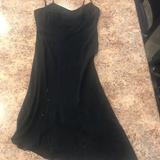 Nine West Dresses | Embroidered Sequin Silk Black Dress | Color: Black | Size: 10