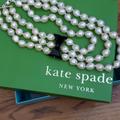 Kate Spade Jewelry | Kate Spade Black Tie Optional Faux Pearl Necklace | Color: Black/Cream | Size: Os