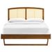 Mercury Row® Sierra Cane & Wood Platform Bed w/ Angular Legs in Brown | 51 H x 79.5 W x 84 D in | Wayfair 178318209EC34DB088639DD646DCD695