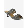 Wide Width Women's Francie Slide by J. Renee in Pewter Glitter (Size 10 W)